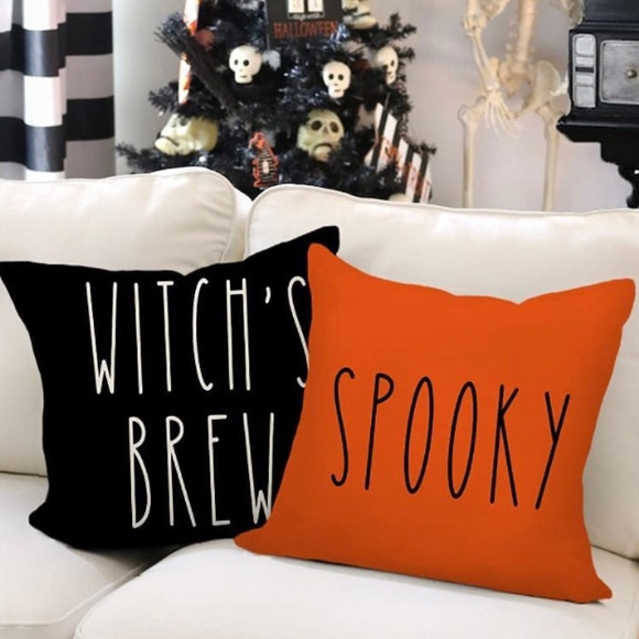 Other - NEW - SET of 2 - SPOOKY & WITCH’S BREW - Large Beautiful Pillow Covers